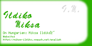 ildiko miksa business card